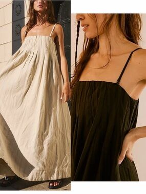 Free People All for Sun Maxi Dress in Black